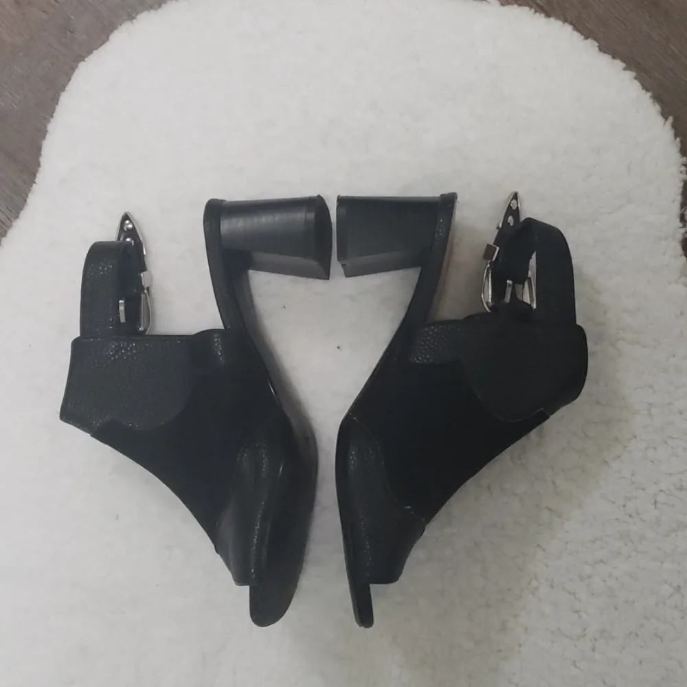 Topshop Western style sling back peep toe shoe